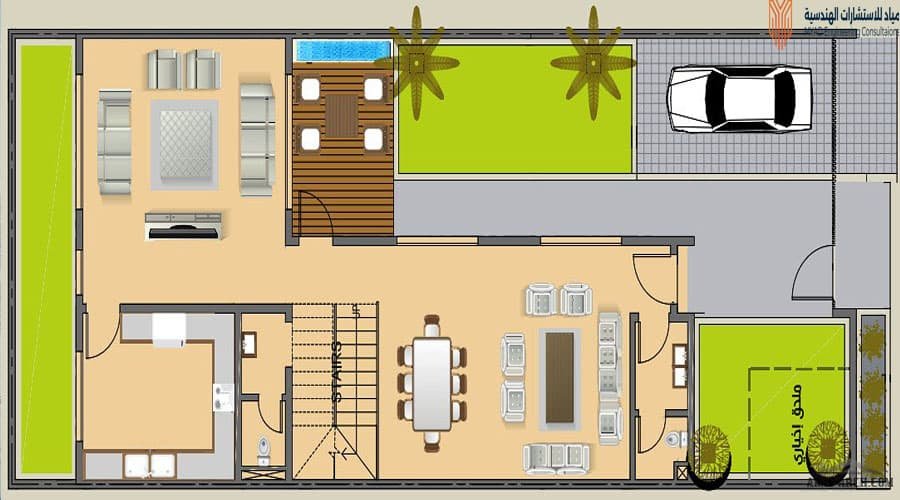 رسم مخطط حي سكني