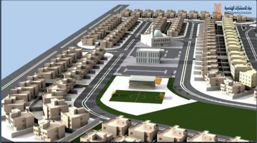 رسم مخطط حي سكني بالرياض